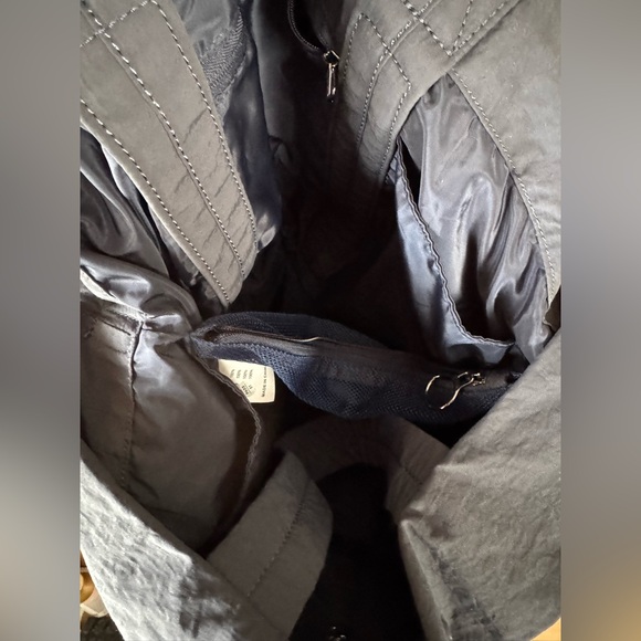 Navy Blue Nylon Bag - Tote Handles and Two Removable Straps (Short and Long) - Picture 6 of 9